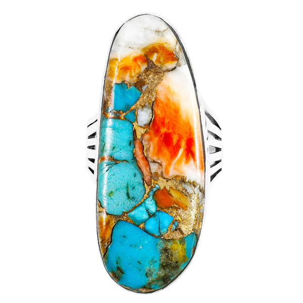 Spiny Turquoise Ring Sterling Silver R2220-C89