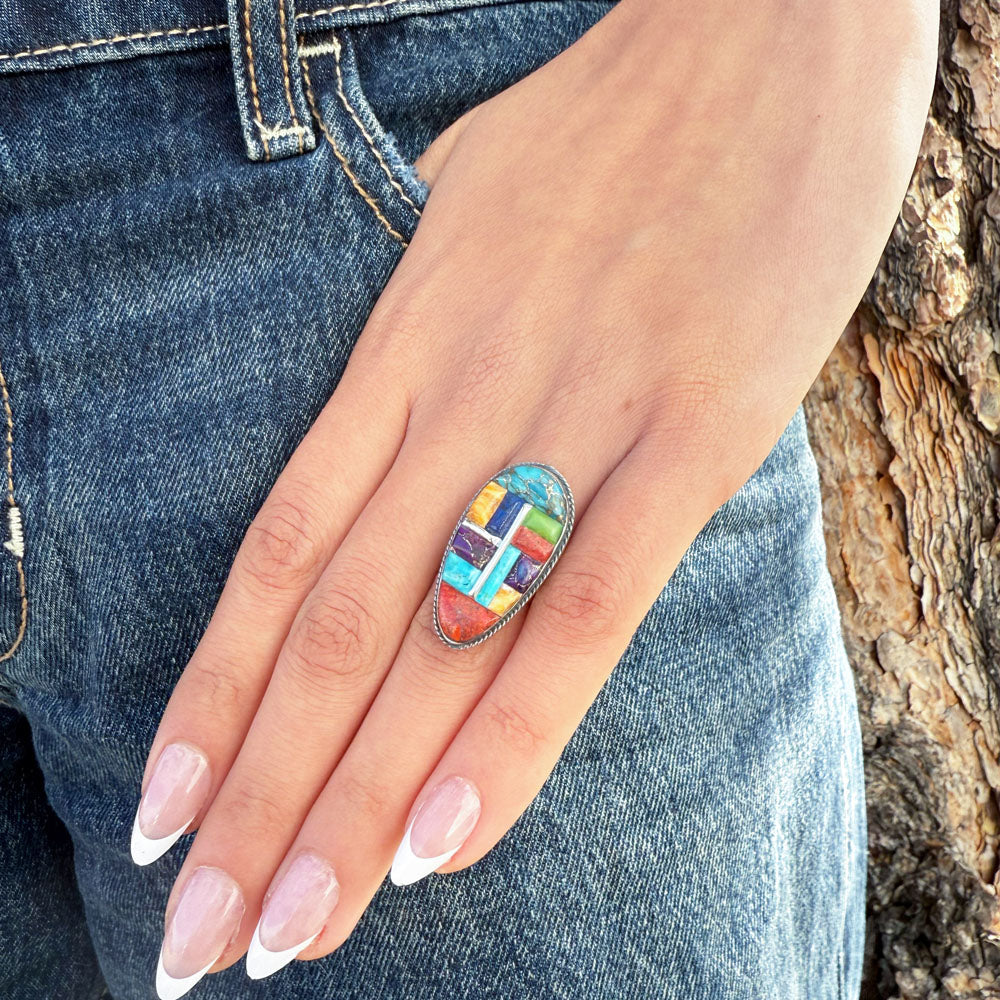 Multicolor Ring Sterling Silver R2230-C51