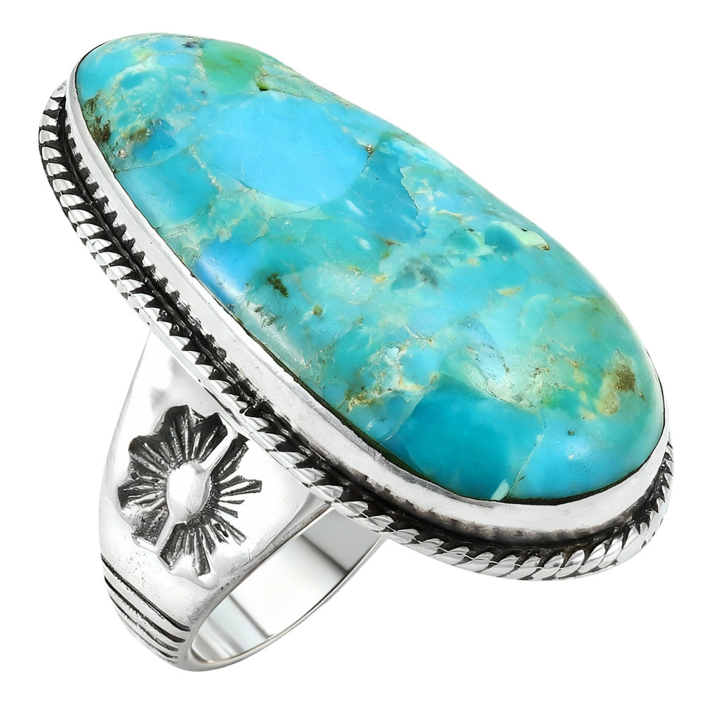 Turquoise Ring Sterling Silver R2230-C75
