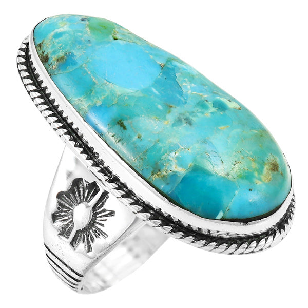 Turquoise Ring Sterling Silver R2230-C75