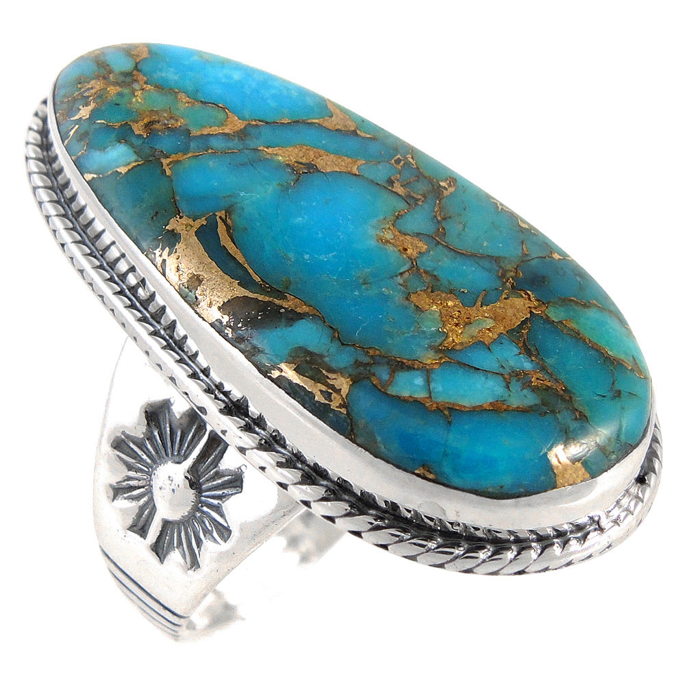Matrix Turquoise Ring Sterling Silver R2230-C84