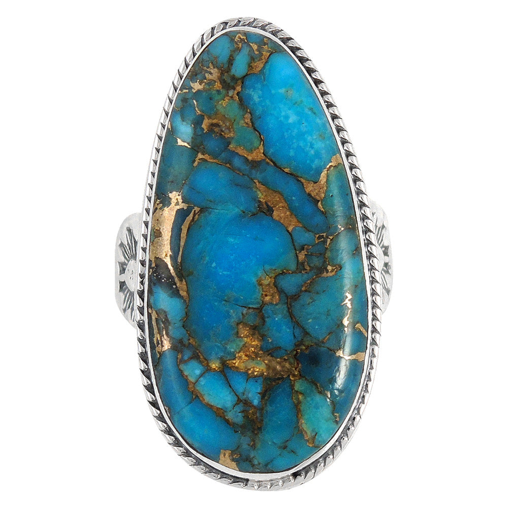 Matrix Turquoise Ring Sterling Silver R2230-C84