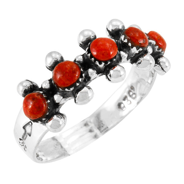 Coral Ring Sterling Silver R2241-C74