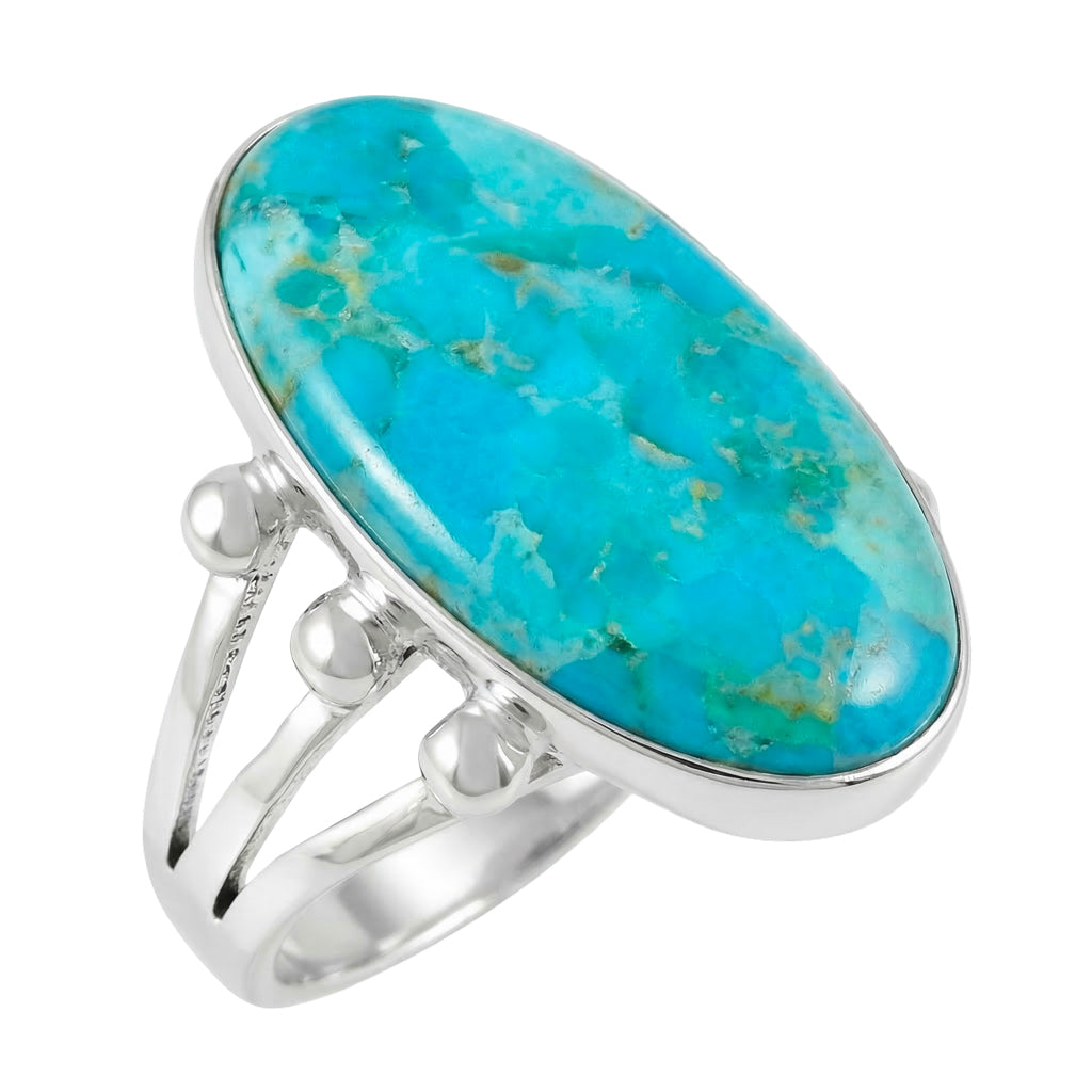 Turquoise Ring Sterling Silver R2242-LG-C75