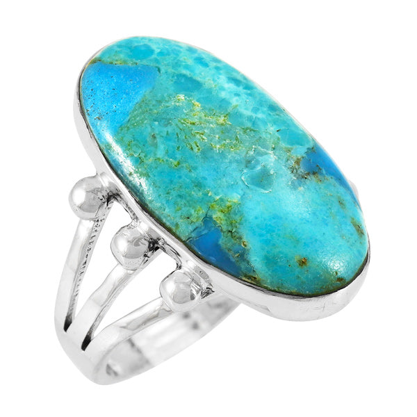 Turquoise Ring Sterling Silver R2242-LG-C75