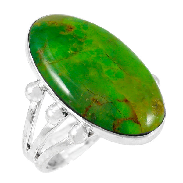 Green Turquoise Ring Sterling Silver R2242-LG-C76