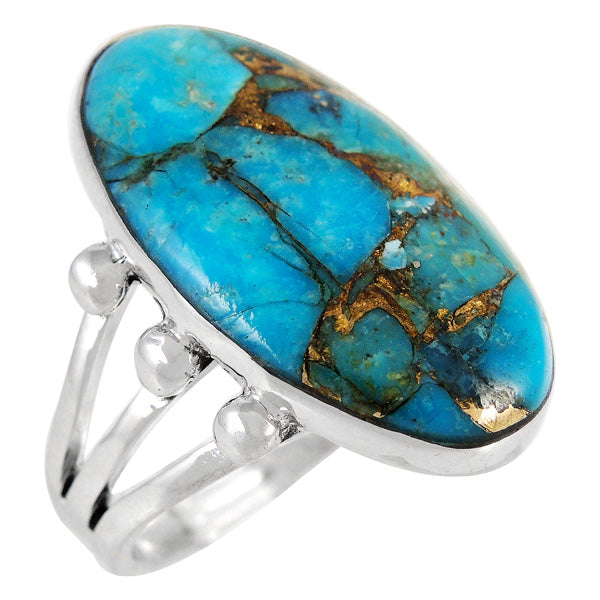 Matrix Turquoise Ring Sterling Silver R2242-LG-C84