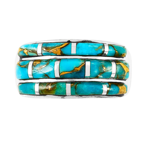 Matrix Turquoise Ring Sterling Silver R2245-C84