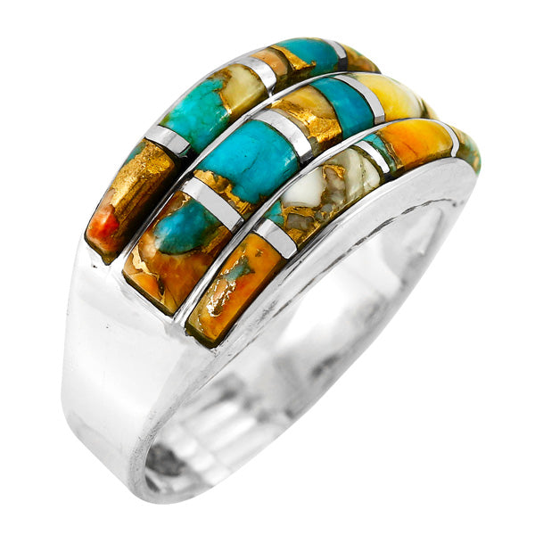 Spiny Turquoise Ring Sterling Silver R2245-C89