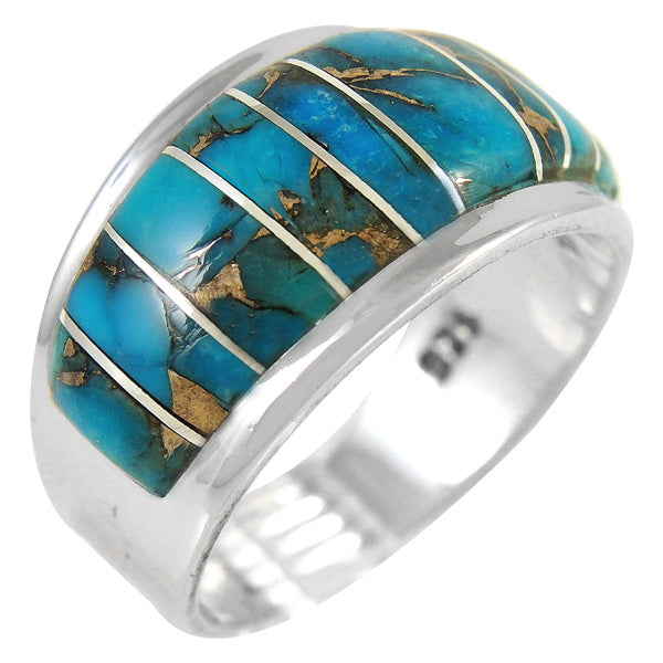 Matrix Turquoise Ring Sterling Silver R2249-C84