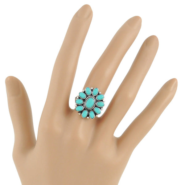 Turquoise Ring Sterling Silver R2259-C75