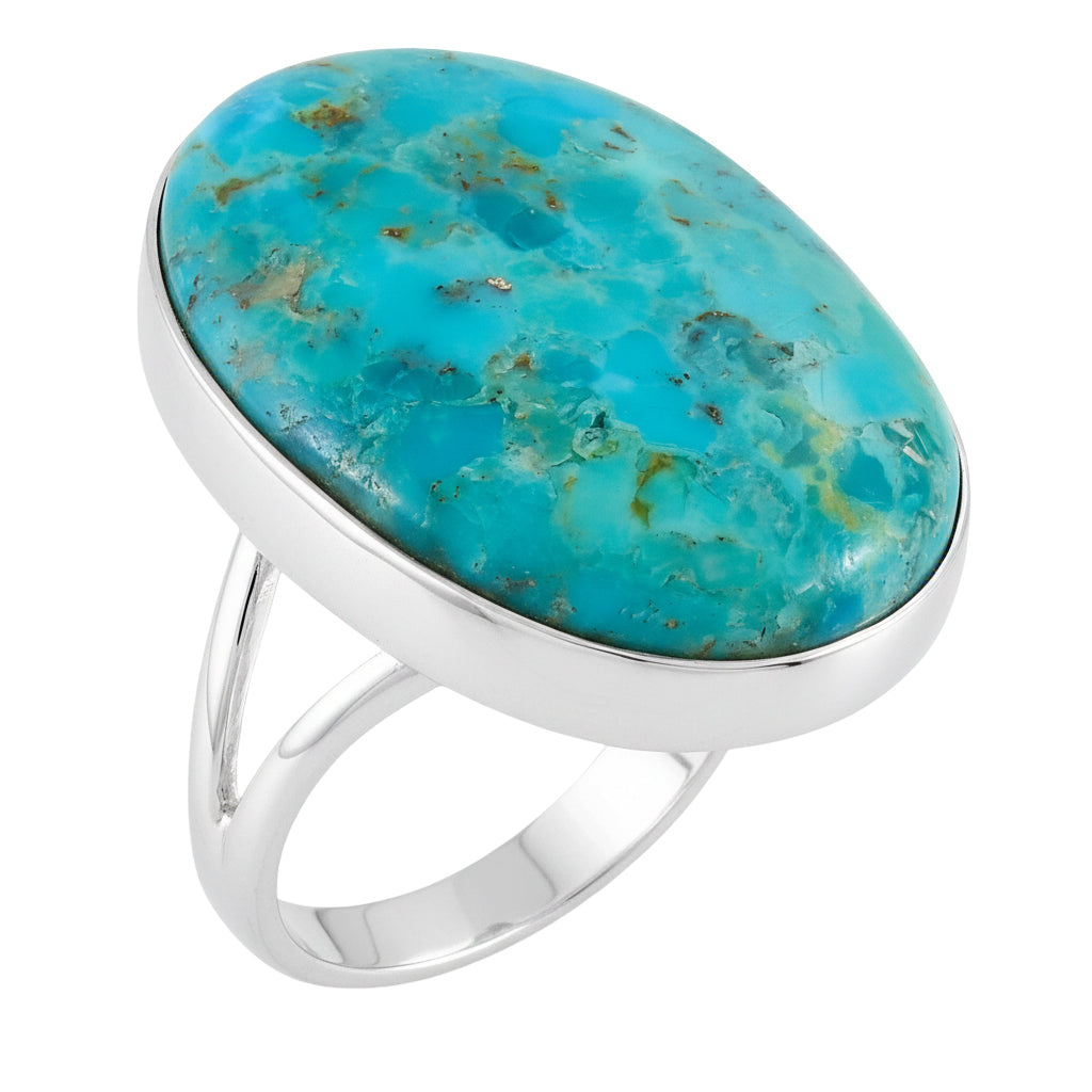 Turquoise Ring Sterling Silver R2260-C75