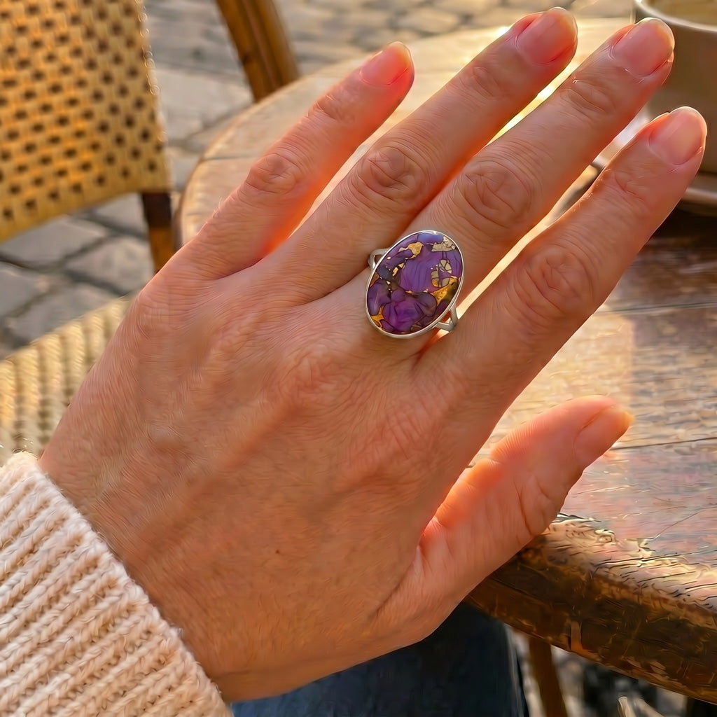 Purple Turquoise Ring Sterling Silver R2260-C77