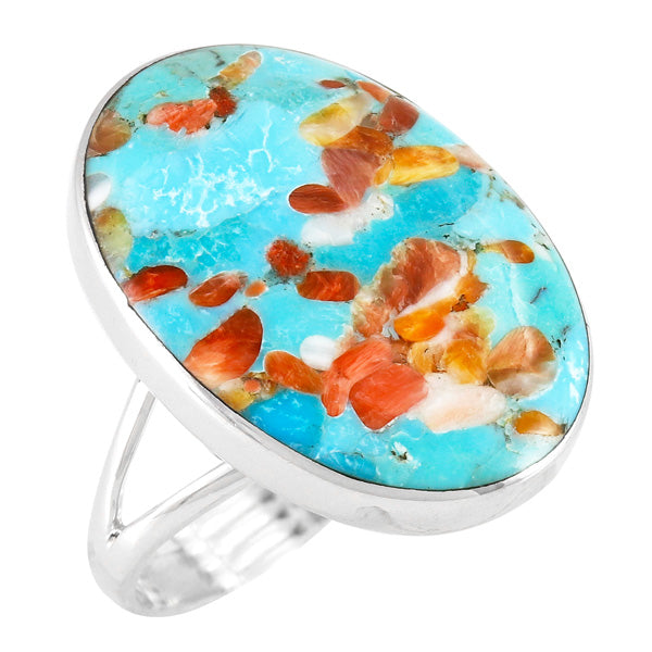 Sprinkles Spiny Turquoise Ring Sterling Silver R2260-C93