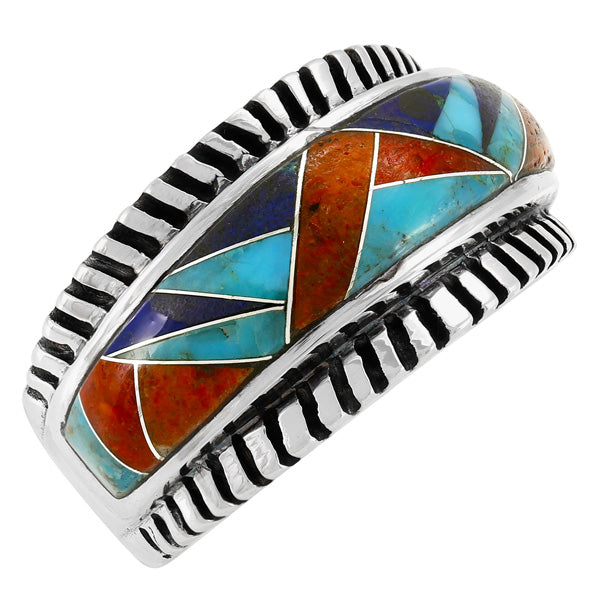 Multicolor Ring Sterling Silver R2267-C01 (Unisex, Sizes 6-14)