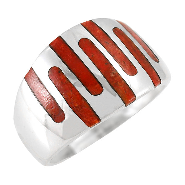 Coral Ring Sterling Silver R2272-C74