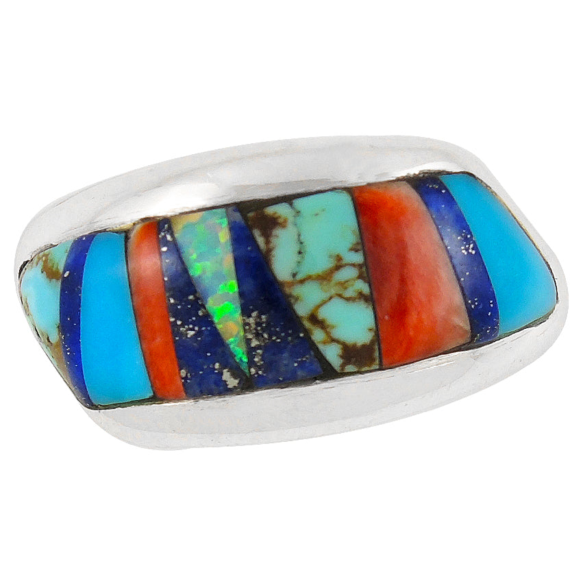 FINAL CLEARANCE - Multi Gemstone Ring SilveryCopper™ R2273-SB-C00