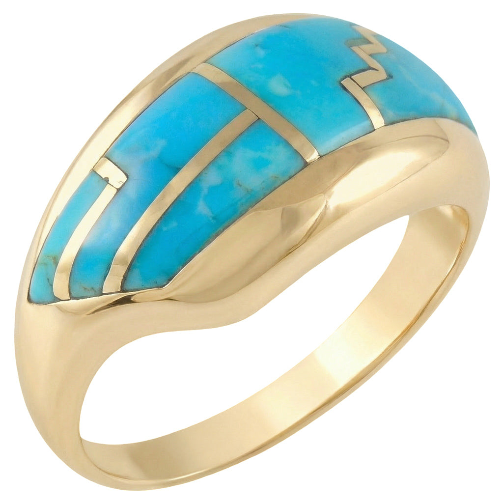 Turquoise Ring GoldBrass™ R2273-GB-C05