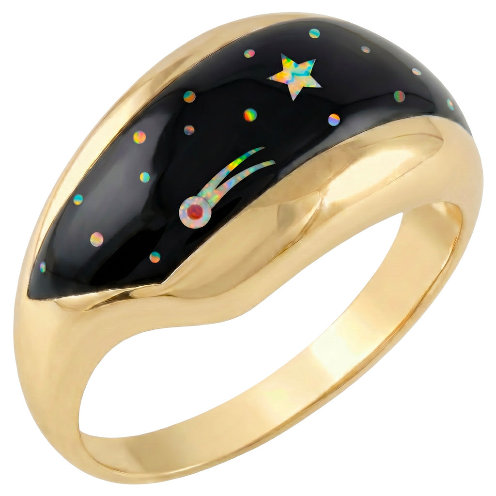 Multi Gemstone Shooting Stars GoldBrass™ R2273-GB-C27