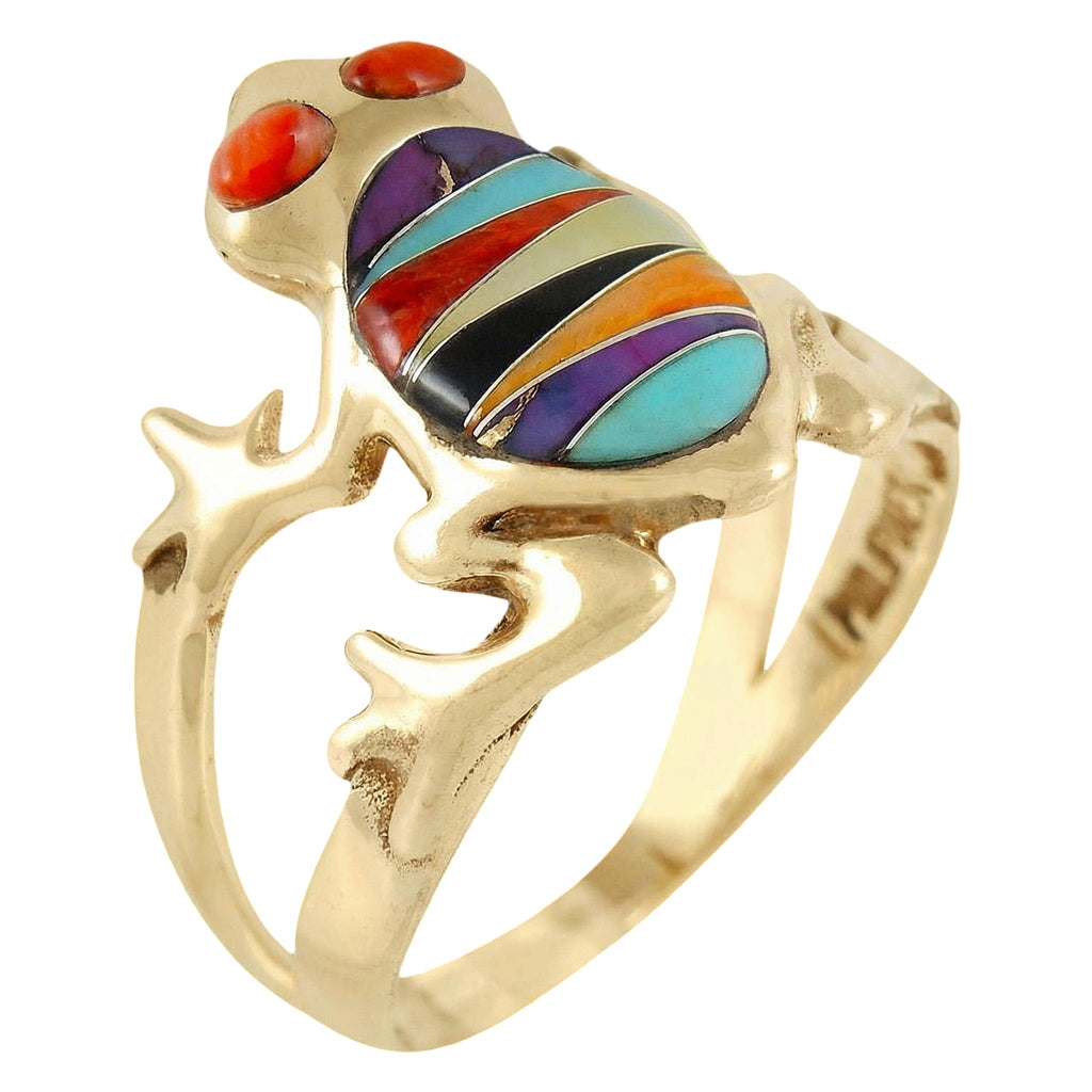 Frog Multi Gemstone Ring GoldCopper™ R2275-GB-C01