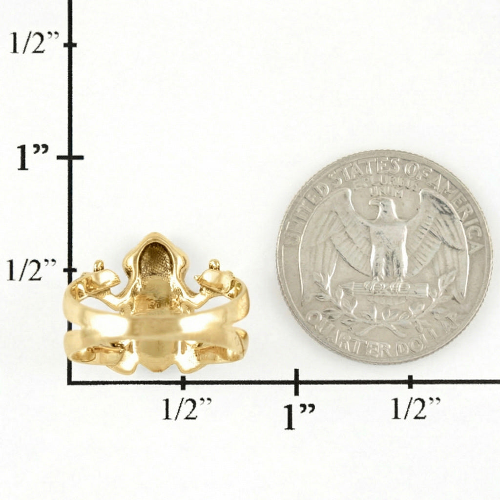 Frog Turquoise Ring GoldBrass R2275-GB-C05
