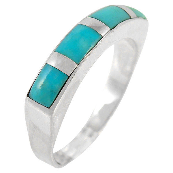 Sterling Silver Stackable Ring Turquoise R2279-C05