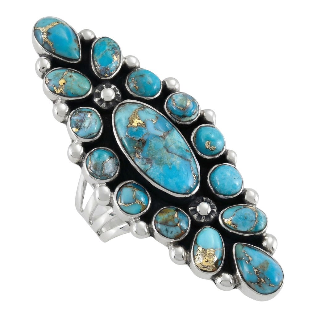 Matrix Turquoise Ring Sterling Silver R2283-C84