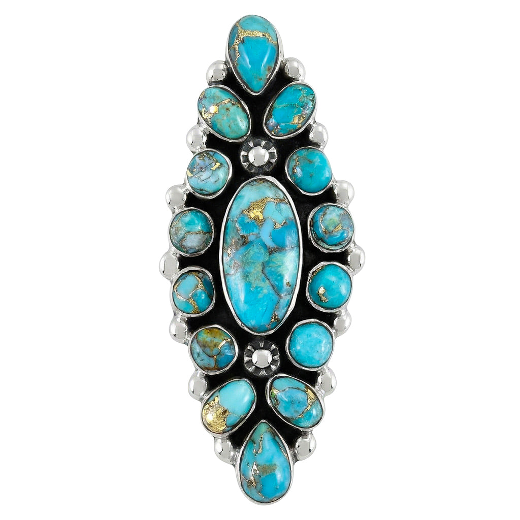 Matrix Turquoise Ring Sterling Silver R2283-C84