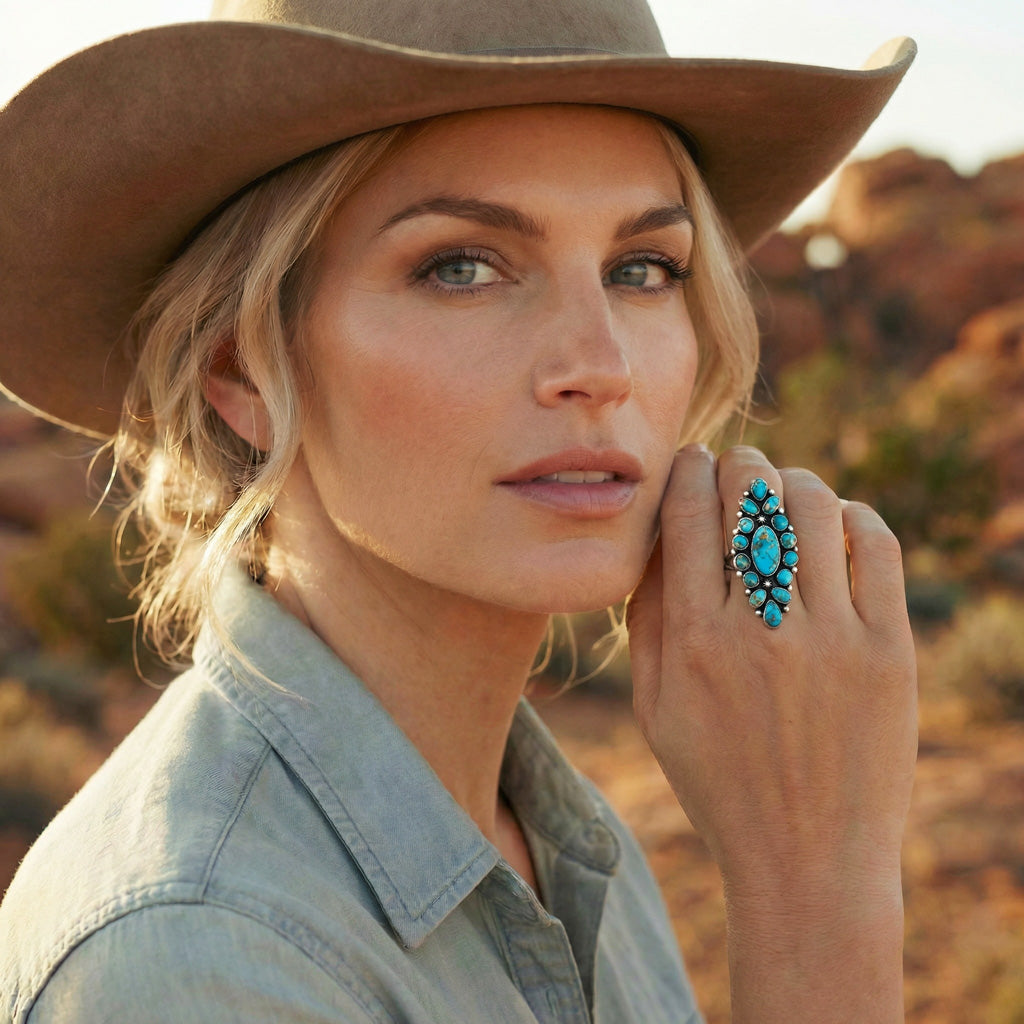 Matrix Turquoise Ring Sterling Silver R2283-C84