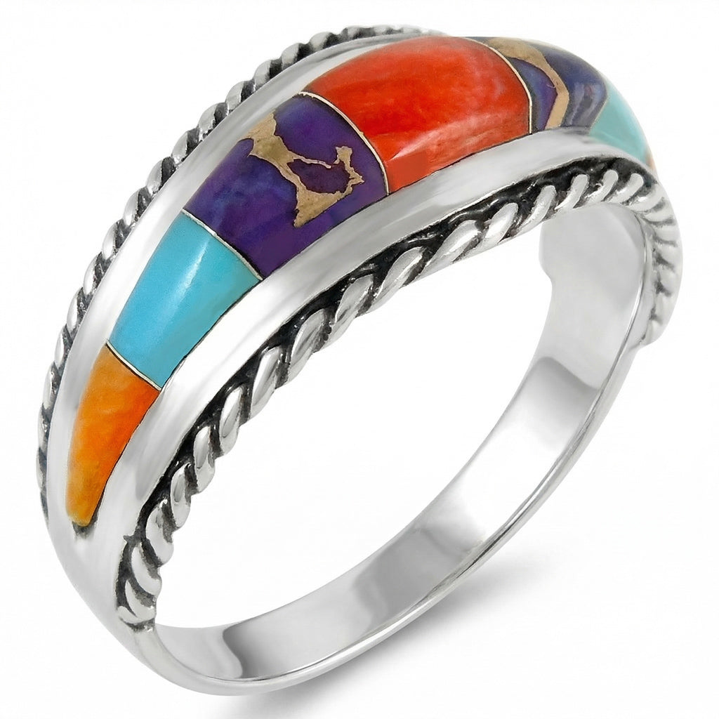 Multicolor Ring Sterling Silver R2285-C01