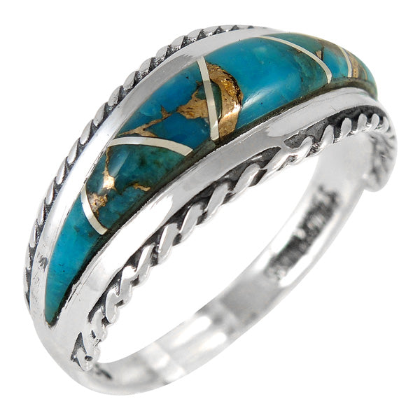 Matrix Turquoise Ring Sterling Silver R2285-C84