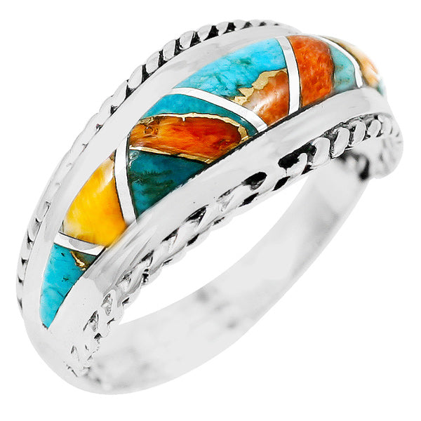 Spiny Turquoise Ring Sterling Silver R2285-C89