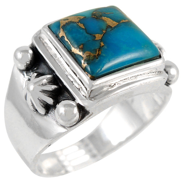 Matrix Turquoise Ring Sterling Silver R2291-C84