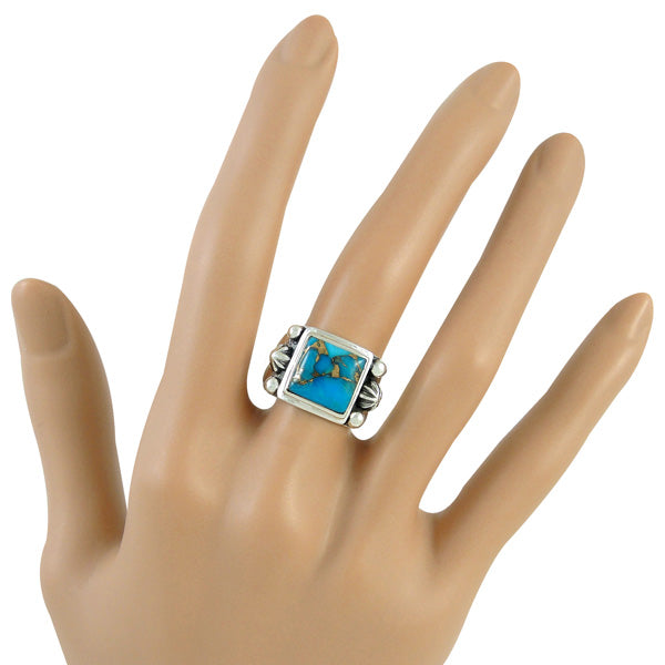 Matrix Turquoise Ring Sterling Silver R2291-C84