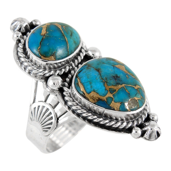Matrix Turquoise Ring Sterling Silver R2313-C84