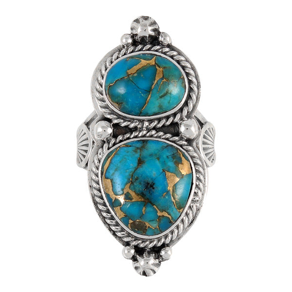 Matrix Turquoise Ring Sterling Silver R2313-C84