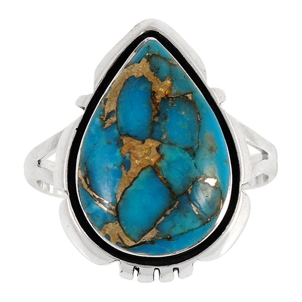 Matrix Turquoise Ring Sterling Silver R2317-C84