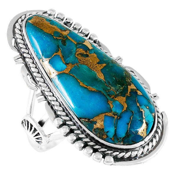 Matrix Turquoise Ring Sterling Silver R2318-C84