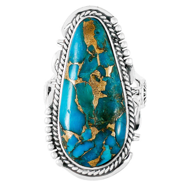 Matrix Turquoise Ring Sterling Silver R2318-C84