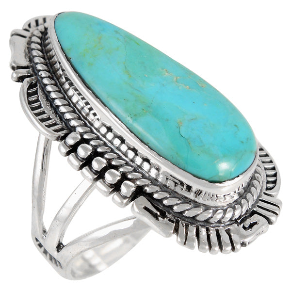 Turquoise Ring Sterling Silver R2321-C75