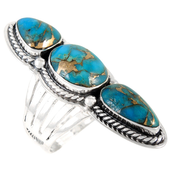 Matrix Turquoise Ring Sterling Silver R2330-C84