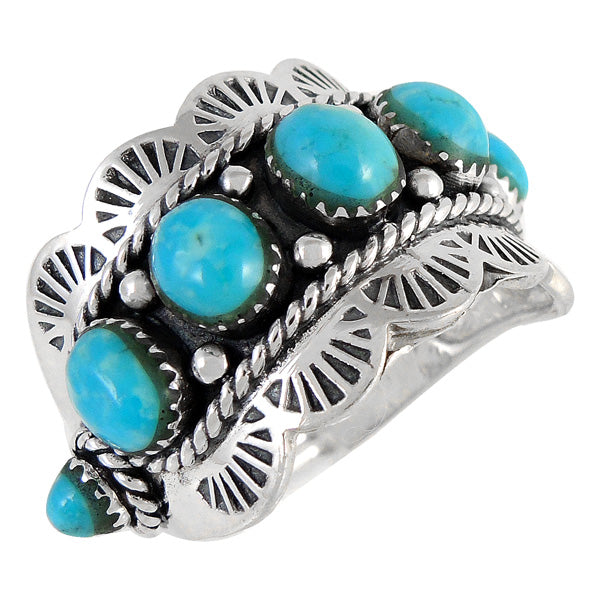 Turquoise Ring Sterling Silver R2333-C75