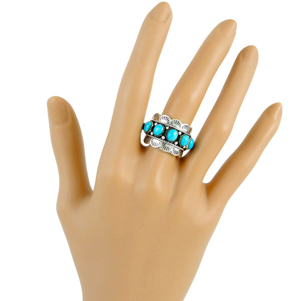 Turquoise Ring Sterling Silver R2333-C75