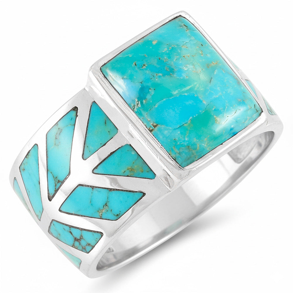 Turquoise Ring SilverBronzé R2372-SB-C75