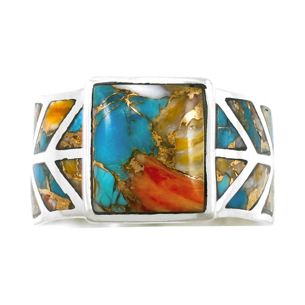 Spiny Turquoise Ring Sterling Silver R2372-C89