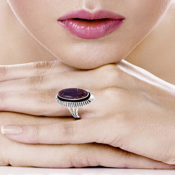Purple Turquoise Ring Sterling Silver R2380-C77