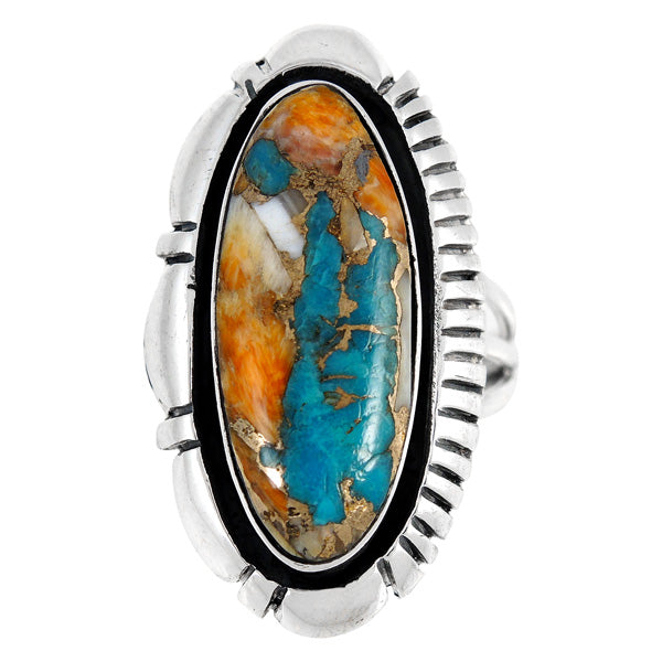Spiny Turquoise Ring Sterling Silver R2380-C89