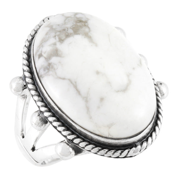 Howlite Ring Sterling Silver R2381-C103