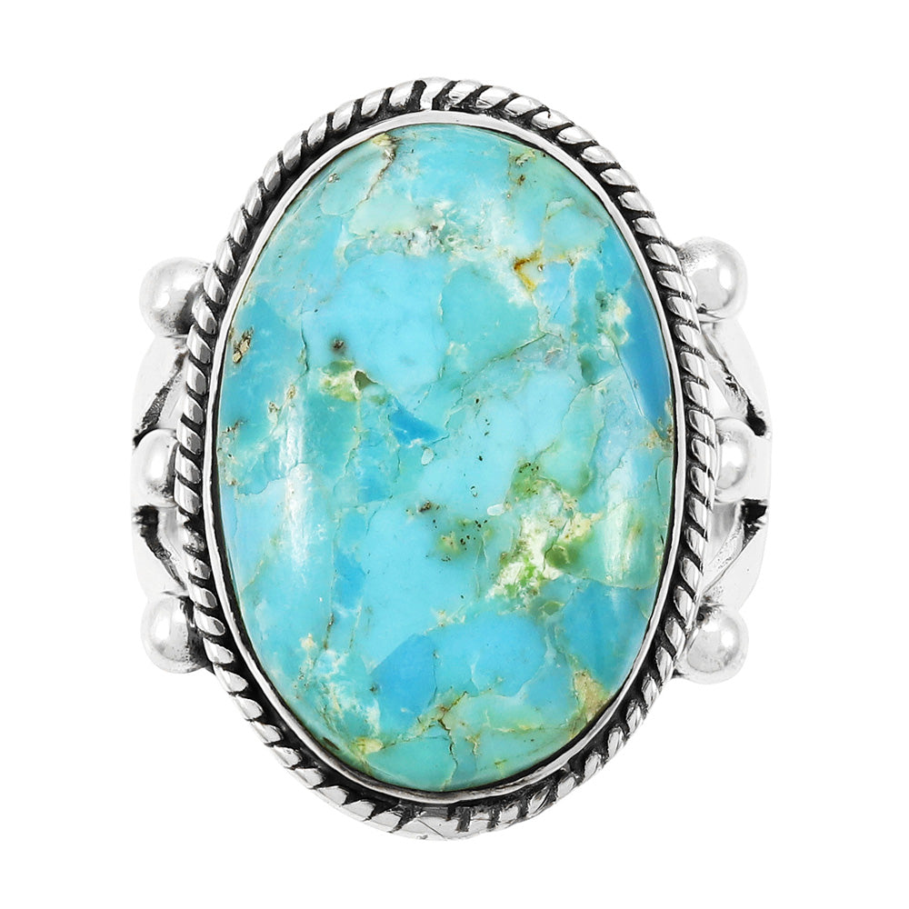 Turquoise Ring SilverBronzé R2381-SB-C75 (Unisex, Sizes 6-14)