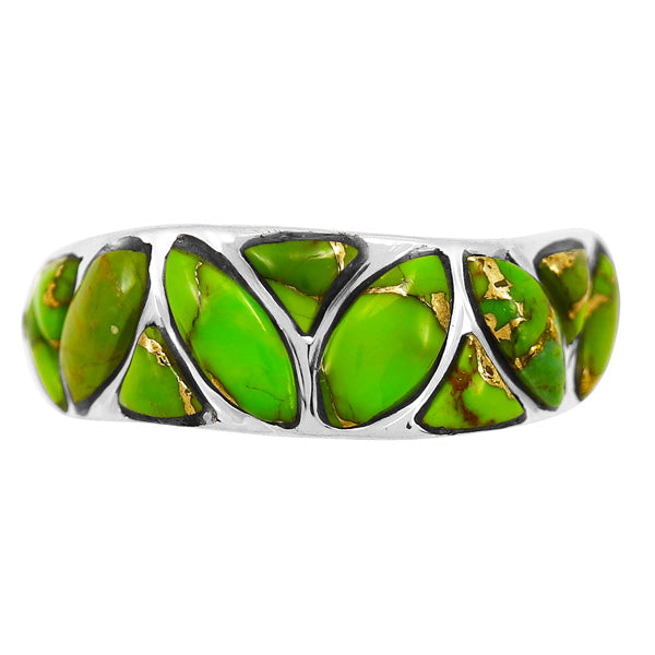 Green Turquoise Ring Sterling Silver R2388-C76